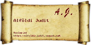 Alföldi Judit névjegykártya